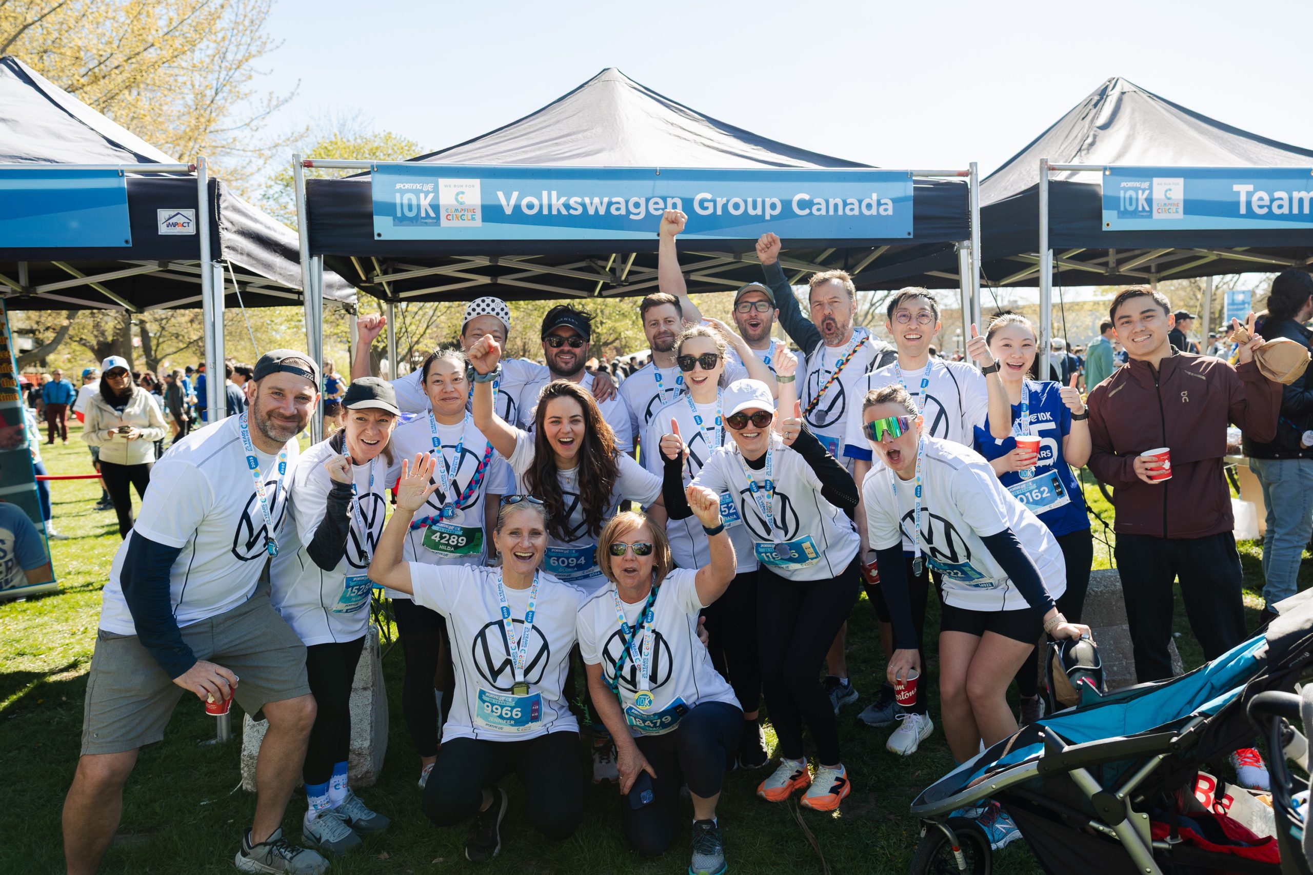 volkswagen team at sl10k finish area